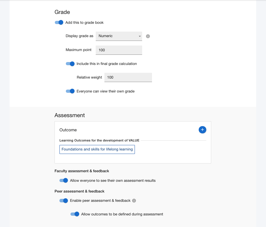 Rubric creation/sharing tool on an Assessment portfolio software Rubric creation/sharing tool on an Assessment portfolio software